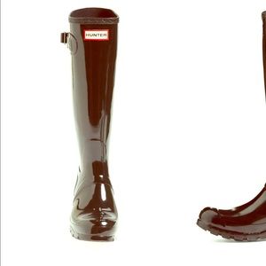 Women’s like new black hunter rain boots
